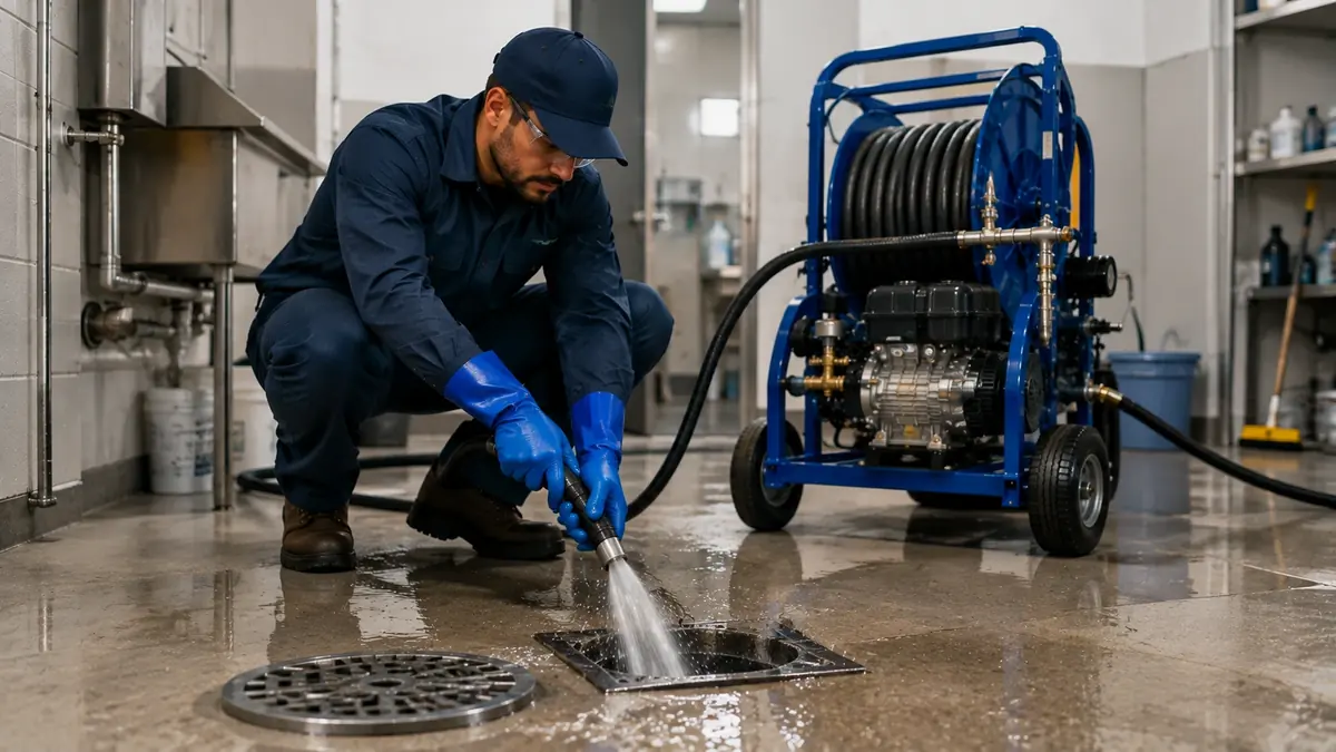 Floor Drain Hydro Jet Cleaning in Oakley
