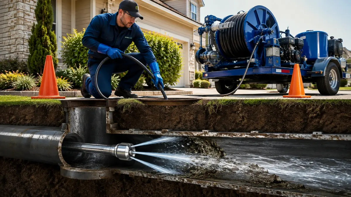 Main Sewer Line Hydro Jet Cleaning in Oakley